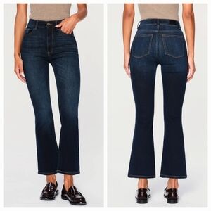 DL1961 Bridget Boot High Rise Thunderbird Wash Crop Denim Jeans 24 NEW